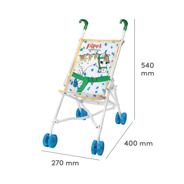 Micki, Pippi Pończoszanka, konik Alfonso, wózek dla lalek