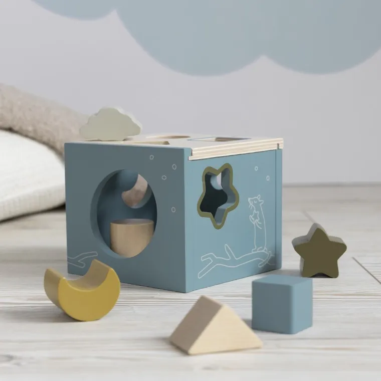 Micki, sorter drewniany, niebieski