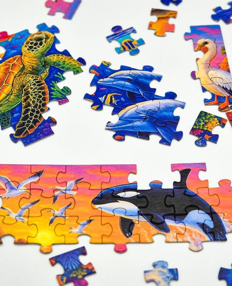 Milliwood, Głębia Oceanu, puzzle drewniane, 120 elementów
