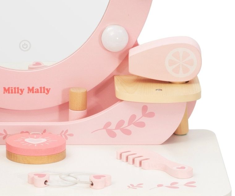Milly Mally, Elly, drewniana toaletka, Pink