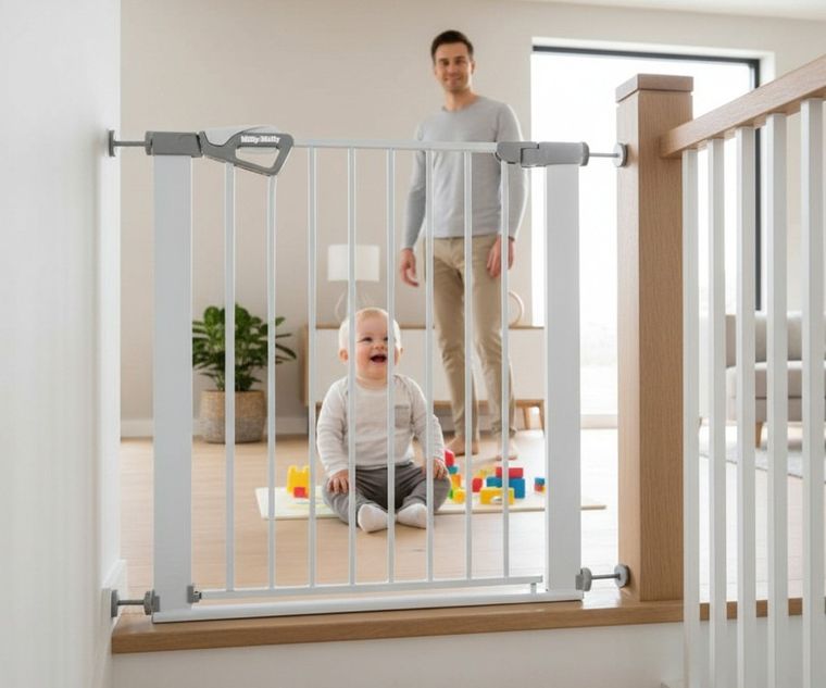 Milly Mally, Guardy, barierka zabezpieczająca na schody, white, 76-83 cm