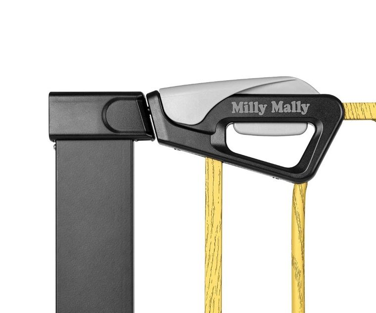 Milly Mally, Guardy, barierka zabezpieczająca na schody z rozszerzeniami, black natural, 76-104 cm