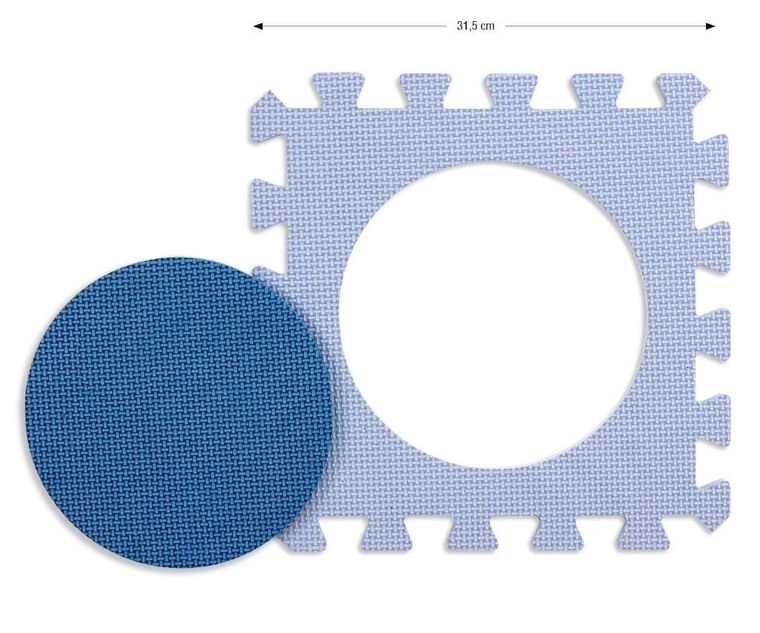 Milly Mally, Jolly, mata piankowa, puzzle 4-4, Shapes, Blue