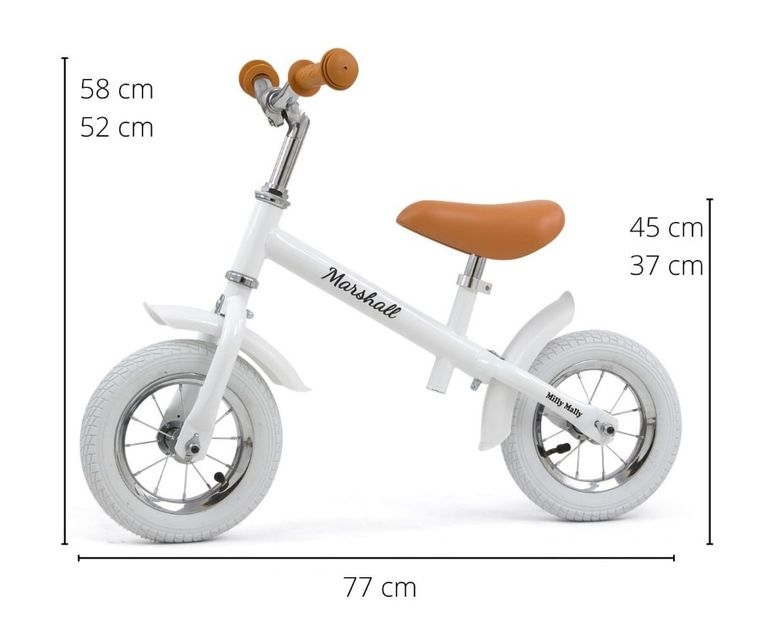 Milly Mally, Marshall Air, rowerek biegowy, biały
