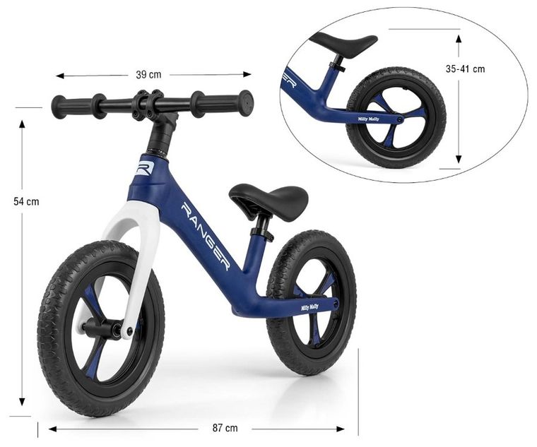 Milly Mally, Ranger, rowerek biegowy, Navy