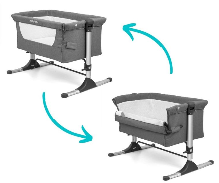 Milly Mally, Side by Side, łóżeczko dostawne, Stone