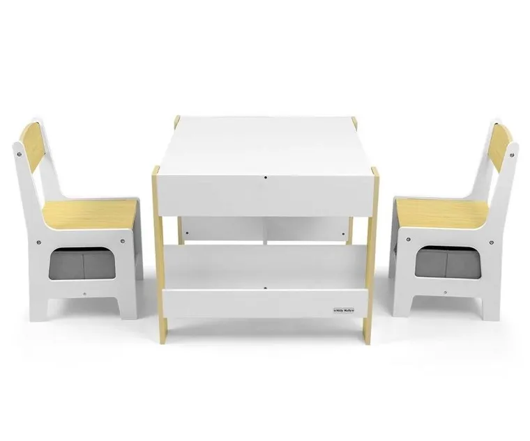 Milly Mally, Sven, stolik i dwa krzesełka, naturalne