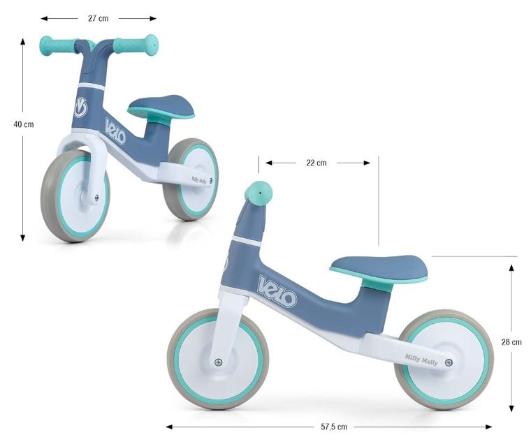 Milly Mally, Velo, rowerek biegowy, Mint