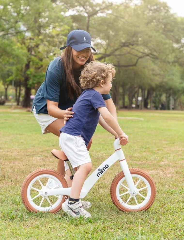 Mima, Zoom, rowerek biegowy, biały-camel