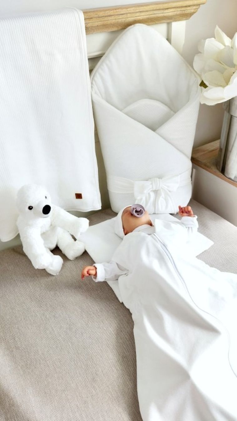 MimiNu, Soft, rożek niemowlęcy, wiązany, śmietanka, 0-3m