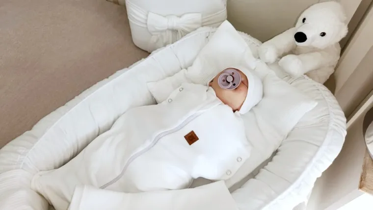 MimiNu, Soft, Teddy, komplet: śpiworek + czapeczka, śmietanka, TOG 0.5, 0-3 m