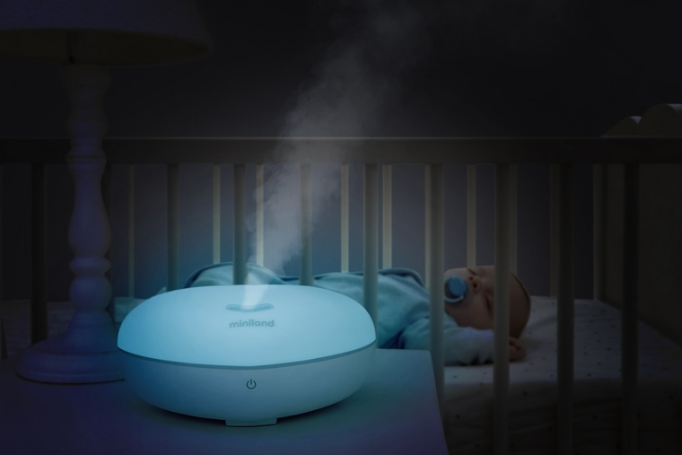 Miniland, nawilżacz, aromatyzator z funkcją lampki i dźwiękami