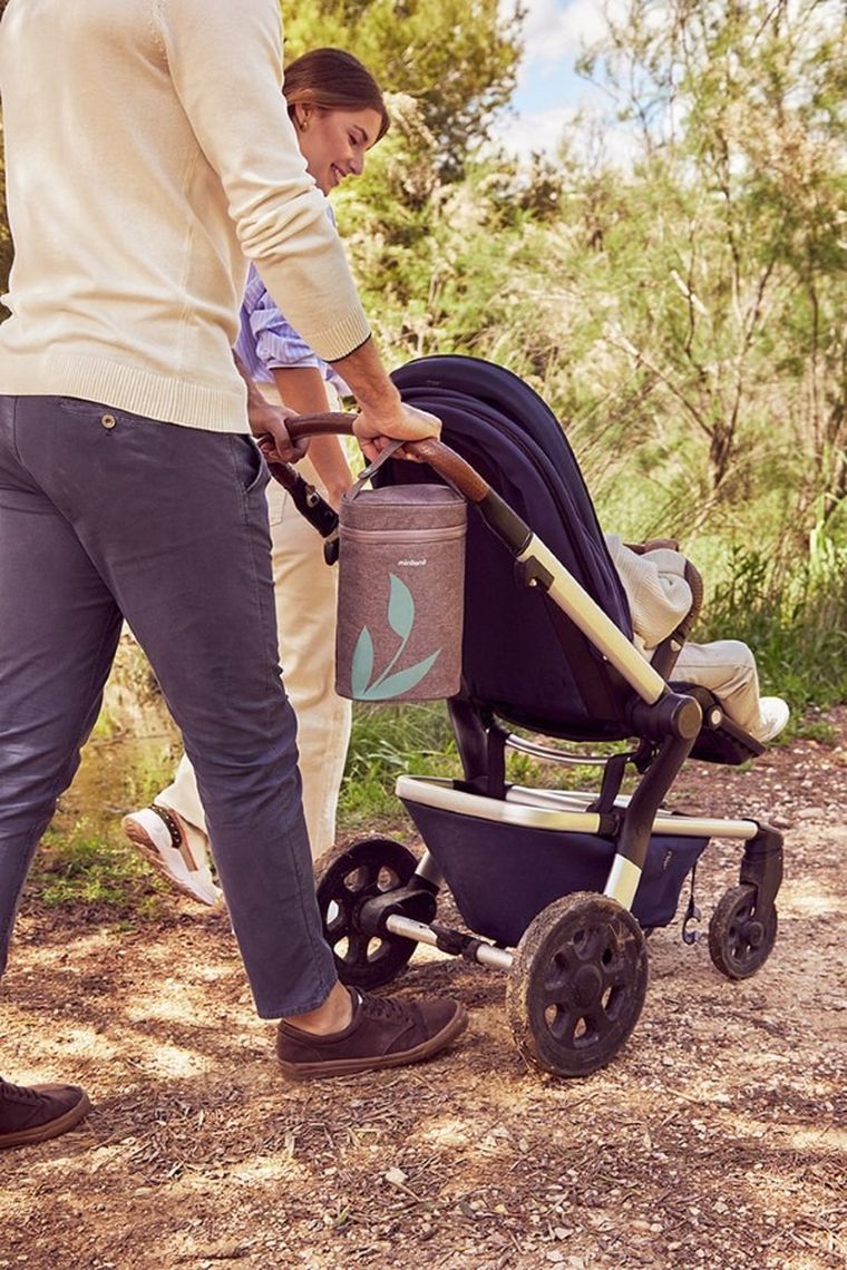 Miniland, Terra, Liście, termos na jedzenie, pudrowy róż, 600 ml