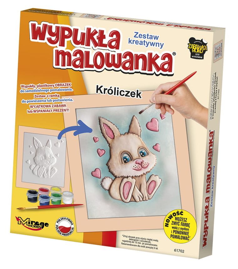 Mirage Hobby, Wypukła Malowanka, zestaw kreatywny do malowania, Zwierzątka