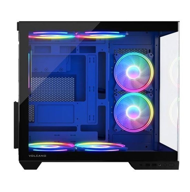 Modecom, Volcano Panorama APEX ARGB 3F Midi, obudowa komputerowa, szara