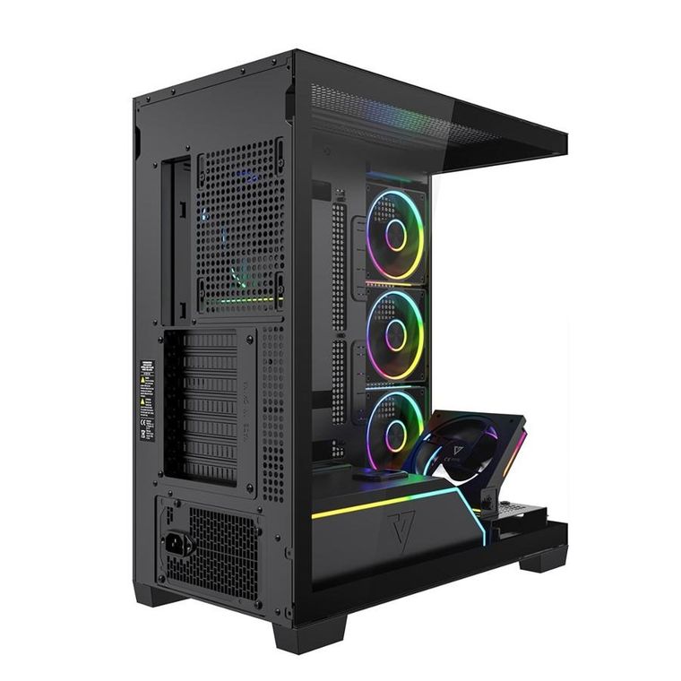 Modecom, Volcano Stellar Plus ARGB Midi 5F, obudowa komputerowa, czarna
