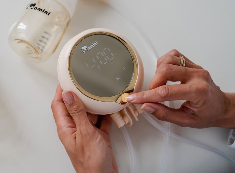 Momini, MilkySilky, elektroniczny laktator, bezprzewodowy, podwójny