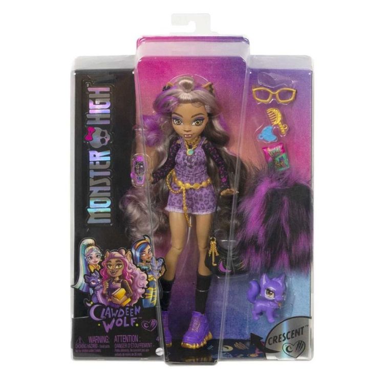 Monster High, Clawdeen Wolf, lalka podstawowa z akcesoriami