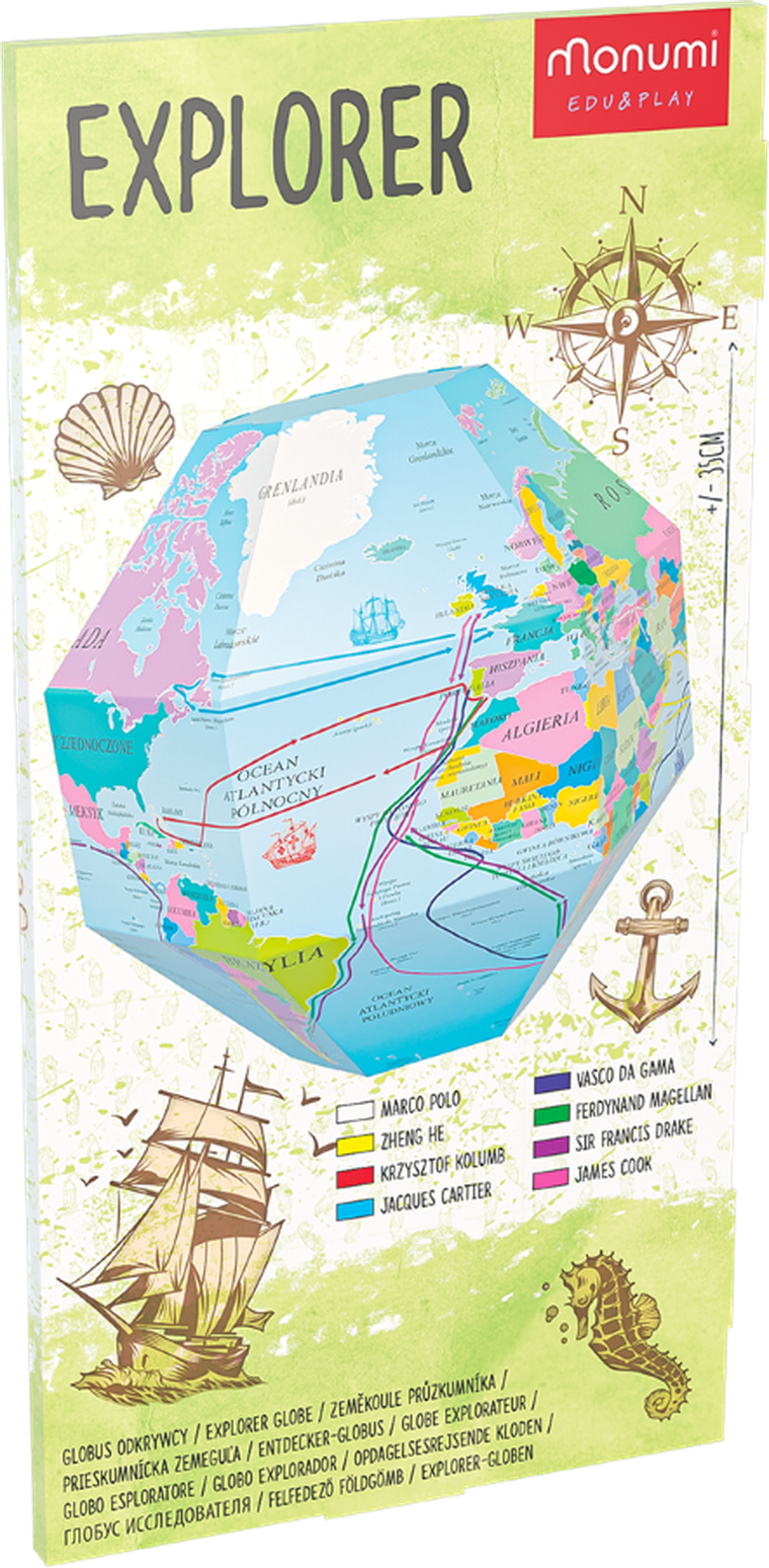 Monumi, Odkrywca, globus 3D do składania, średnica 35 cm