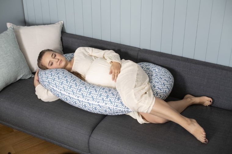 Motherhood, Classics różowa, poduszka dla kobiet w ciąży i do karmienia