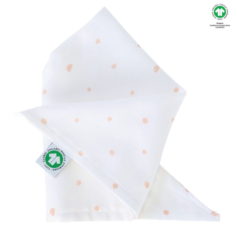 Motherhood, ECO Kropeczki Różowe, chusteczki muślinowe na główkę, 60-30 cm