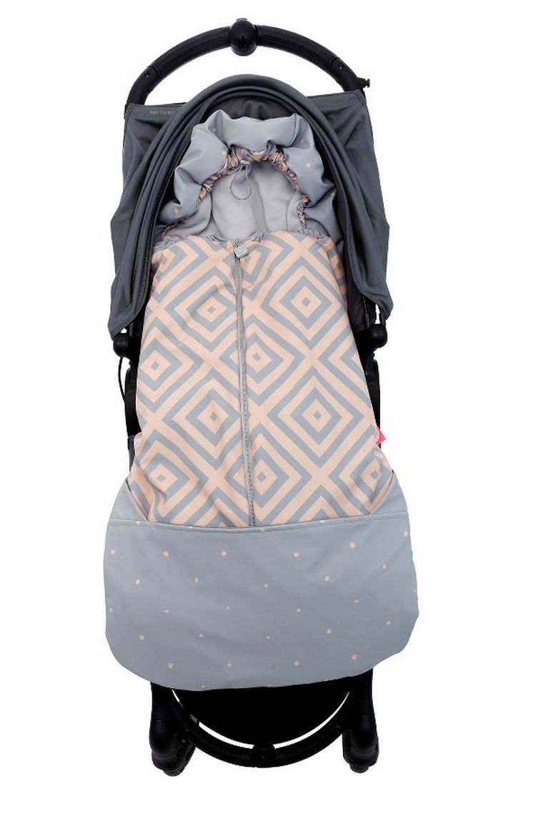 Motherhood, Kwadraty Różowe, śpiworek do spacerówki