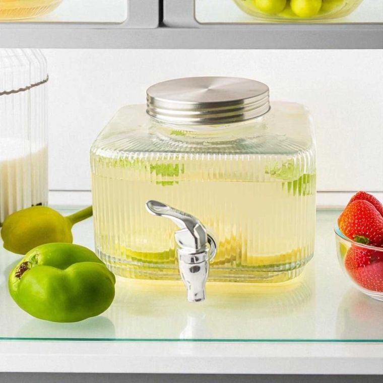 Mplco, słój z kranikiem, szklany, 3l