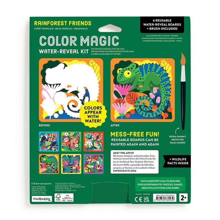 Mudpuppy, Magia kolorów, Las deszczowy, kolorowanka wodna