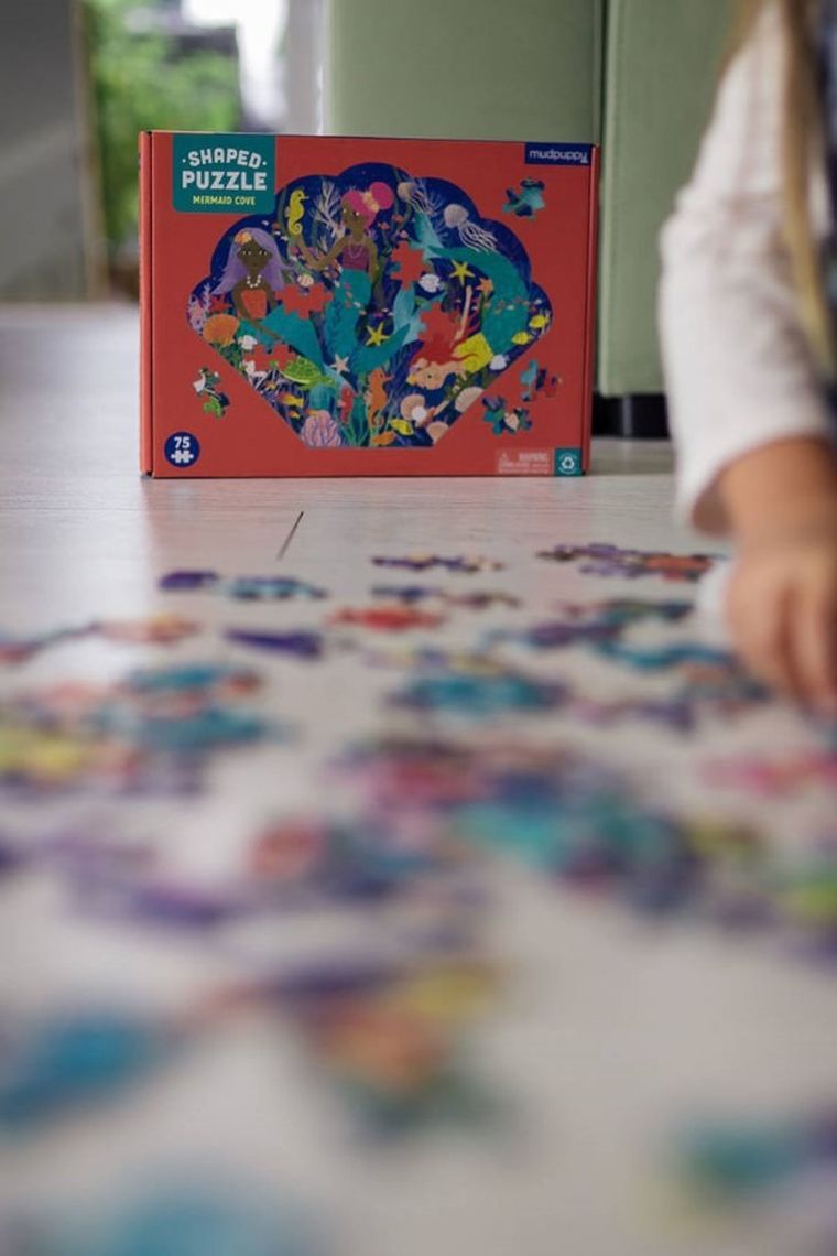 Mudpuppy, Zatoczka syren, puzzle konturowe, 75 elementów