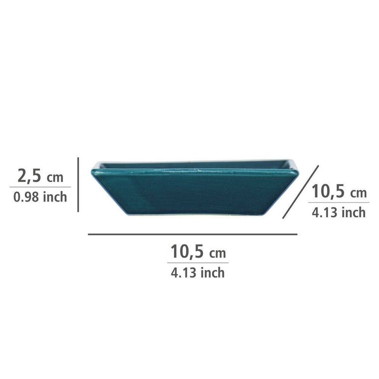 Mydelniczka z wzorami w stylu rustykalnym, ceramiczna