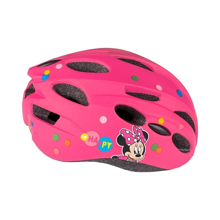 Myszka Minnie, kask rowerowy, in-mold, pink