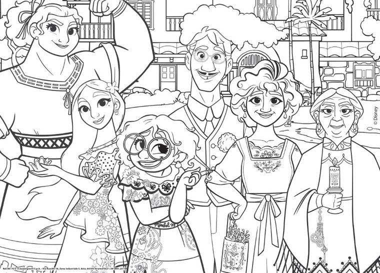 Nasze magiczne Encanto, puzzle podłogowe, dwustronne, maxi floor, 192 elementy