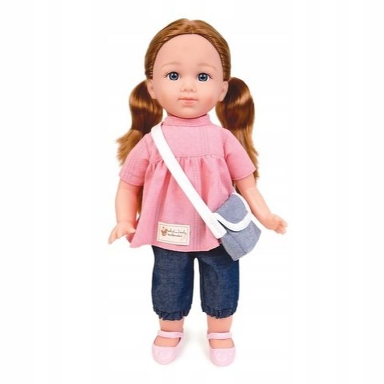 Natalia, lalka bobas w różowej tunice, 36 cm