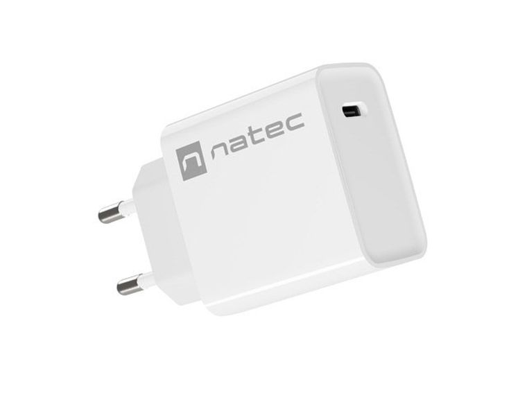 Natec Ładowarka Sieciowa Ribera USB-c 20w Power Delivery, biała Nuc-2059