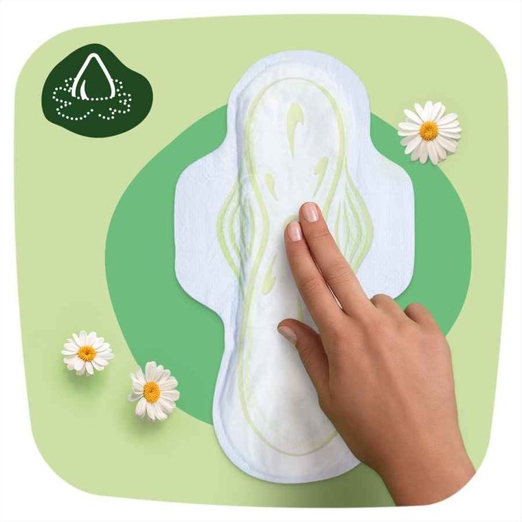 Naturella, Classic Maxi Camomile, podpaski ze skrzydełkami, 8 szt.