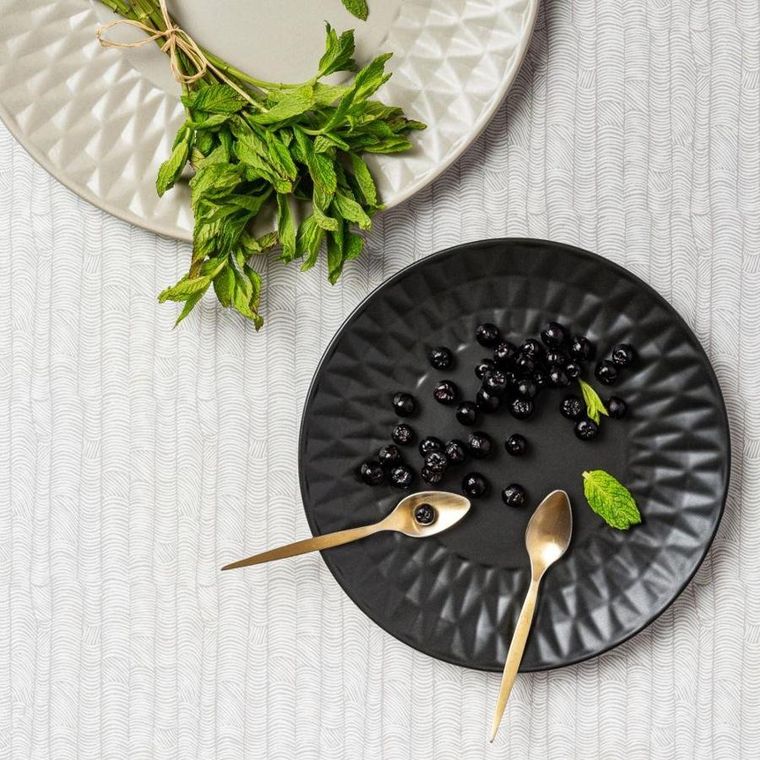 NAVA, talerz ceramiczny, deserowy, Soho Classic, czarny, 20 cm