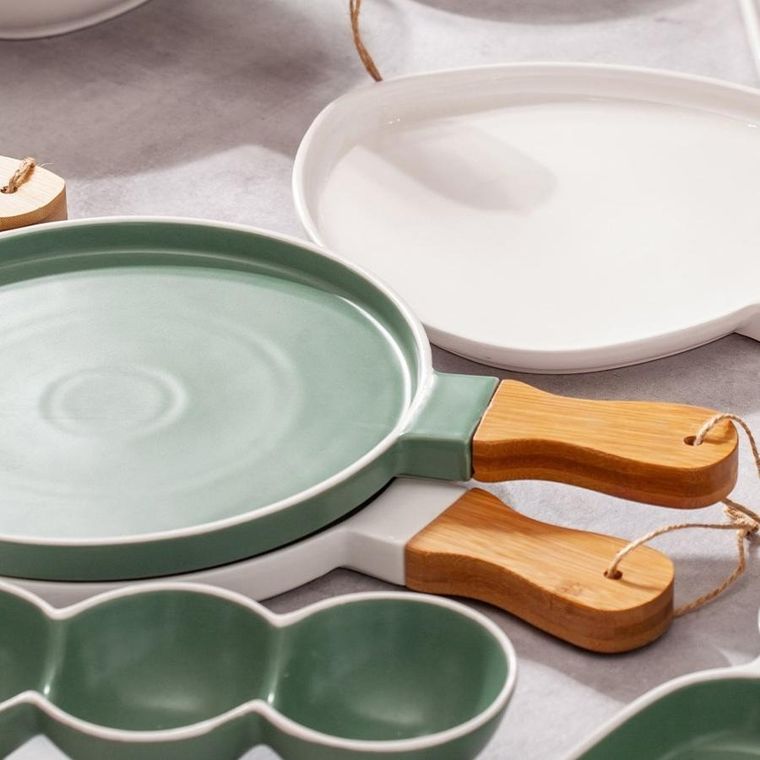 Nava, talerz do serwowania, porcelanowy, Terrestrial, 40-26.5 cm