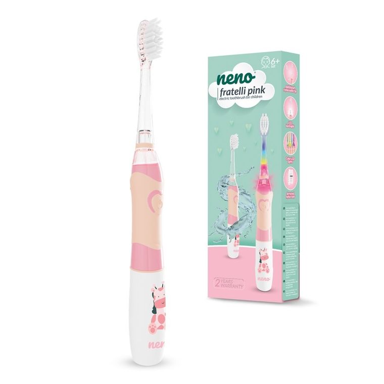 Neno, Fratelli, elektryczna szczoteczka dla dzieci, Pink, 6l+