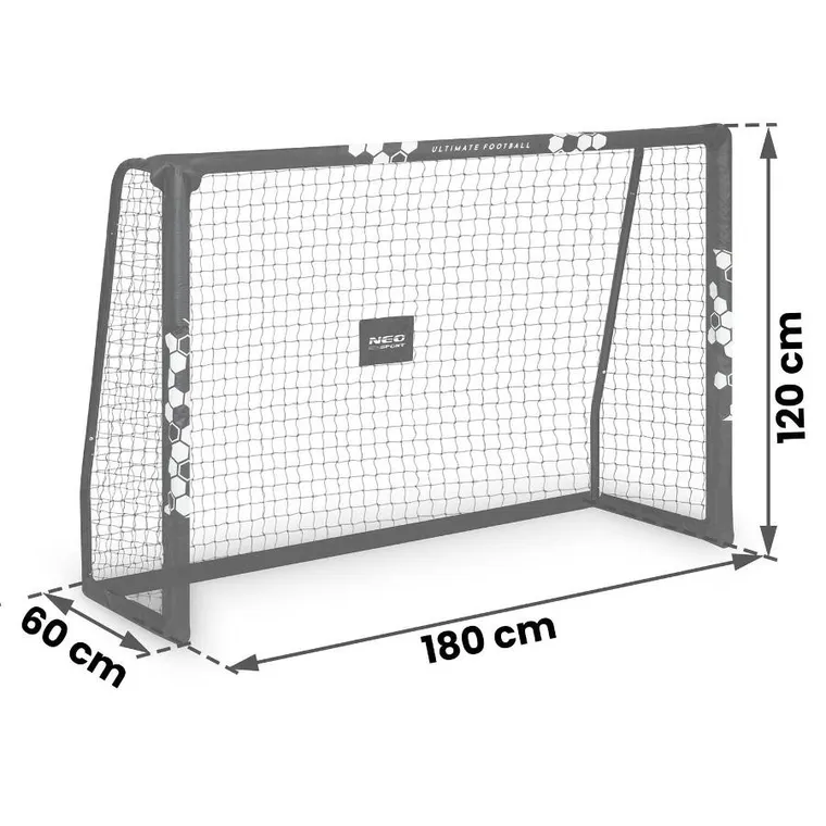 Neo-Sport, bramka piłkarska, Hexagon, 180-120-60 cm