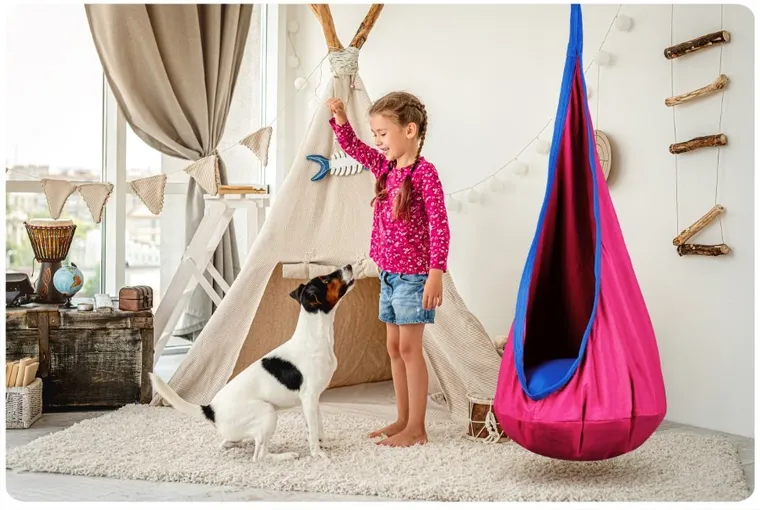 Neo-Sport, huśtawka, fotel wiszący dla dzieci, fioletowy