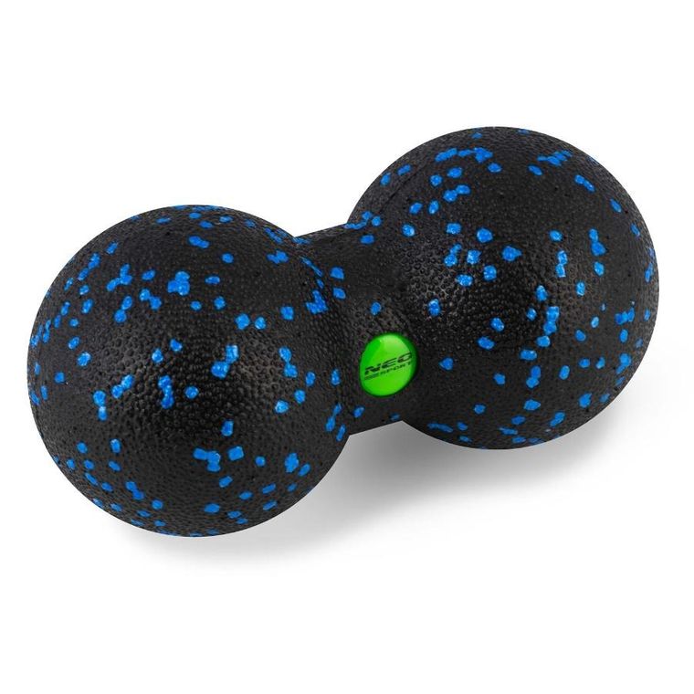 Neo-Sport, podwójna piłka do masażu i fitness, czarno-niebieska