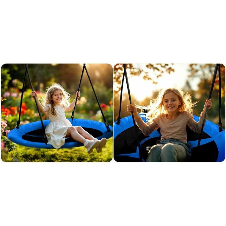 Neo-Sport, Swingo, huśtawka bocianie gniazdo, niebieska, 110 cm