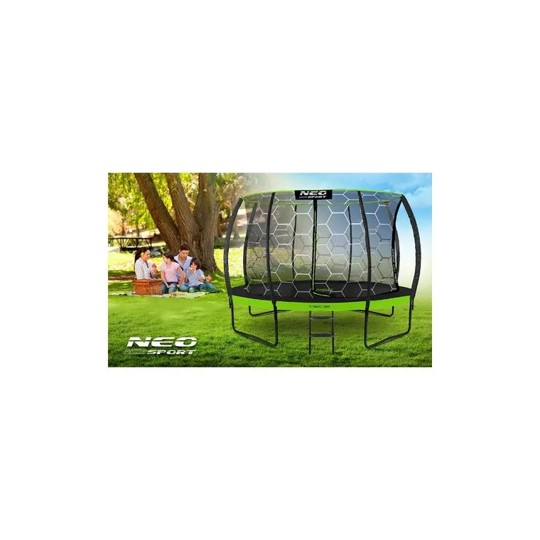 Neo-Sport, trampolina ogrodowa profilowana z siatką wewnętrzną, 14ft/435 cm