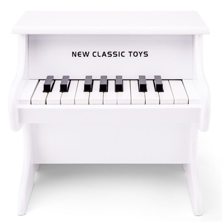 New Classic Toys, drewniana pianino, 18 klawiszy, białe