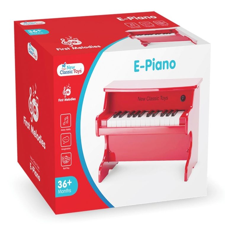 New Classic Toys, E-Pianino, czerwone, 25 klawiszy