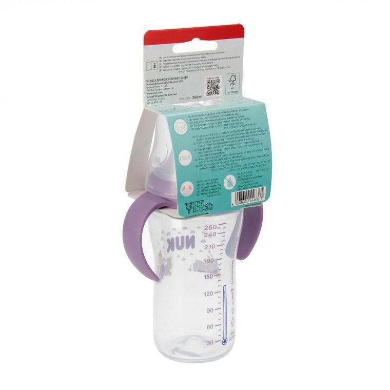 Nuk, butelka do nauki picia, hipopotam, 260 ml