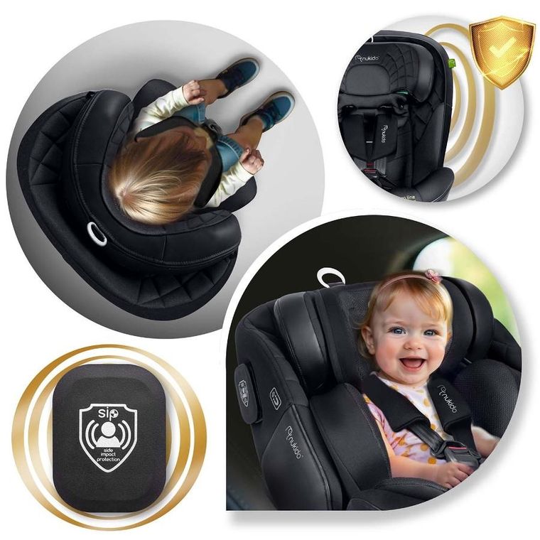 Nukido, Aero Line, fotelik samochodowy, czarny, 0-36 kg