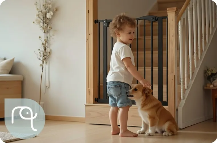 Nukido, barierka, bramka zabezpieczająca, czarna