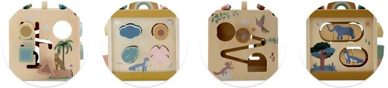 Nukido, kostka, drewniana zabawka sensoryczna