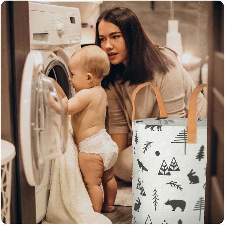 Nukido, kosz na zabawki, biały